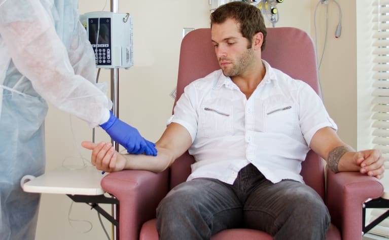 Patient receiving PRRT treatment for Neuroendocrine Tumor