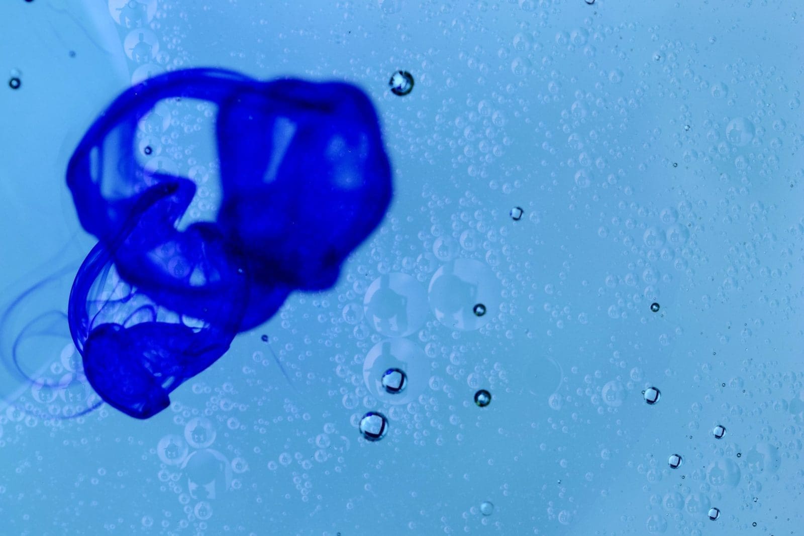 blue water liquid